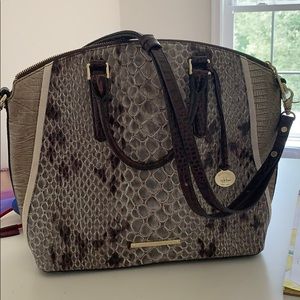 Brahmin Snakeskin Large Duxberry Satchel NWOT